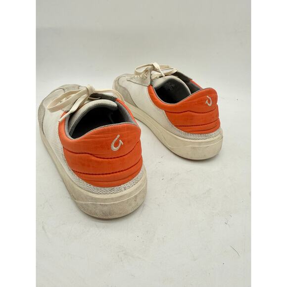 OluKai Men’s Punini Casual Sneakers Off White / Molten Orange Size 9.5 main image 8